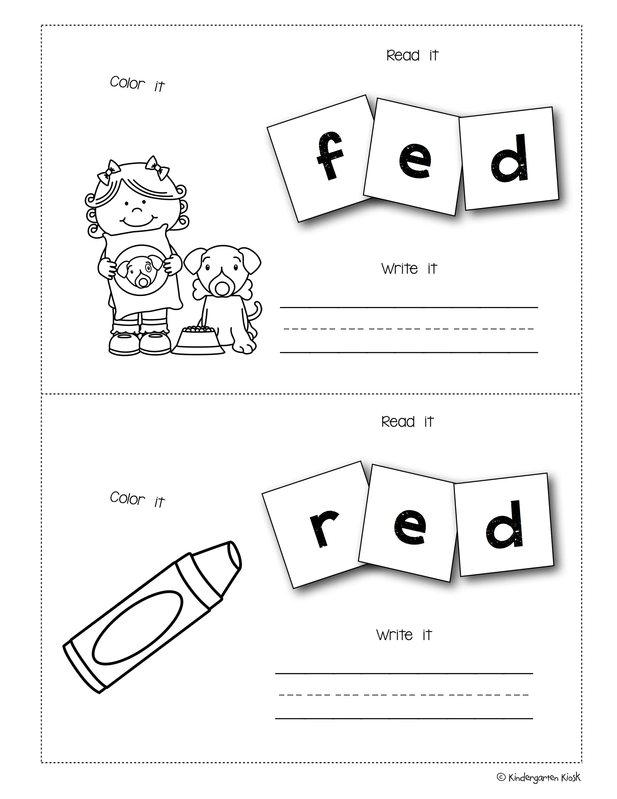 Word Family Interactive Little Books: Set #2 — Kindergarten Kiosk